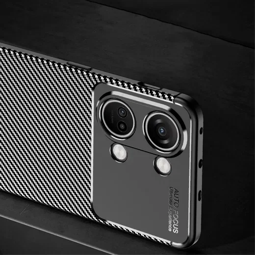 OnePlus Nord 3 Hoesje Siliconen Carbon TPU Back Cover Zwart afbeelding 8
