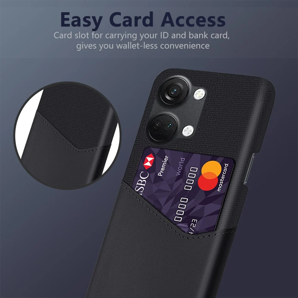 OnePlus Nord 3 Hoesje met Kaarthouder Back Cover Zwart afbeelding 2