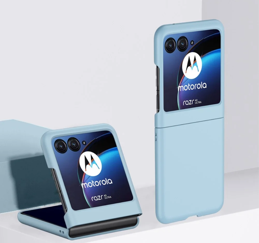 Motorola Razr 40 Ultra Hoesje Hard Plastic Back Cover Blauw afbeelding 2