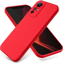 Xiaomi Redmi Note 12S Hoesje Siliconen Back Cover Rood afbeelding