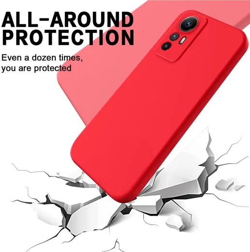 Xiaomi Redmi Note 12S Hoesje Siliconen Back Cover Rood afbeelding 2