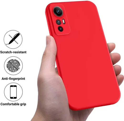 Xiaomi Redmi Note 12S Hoesje Siliconen Back Cover Rood afbeelding 3
