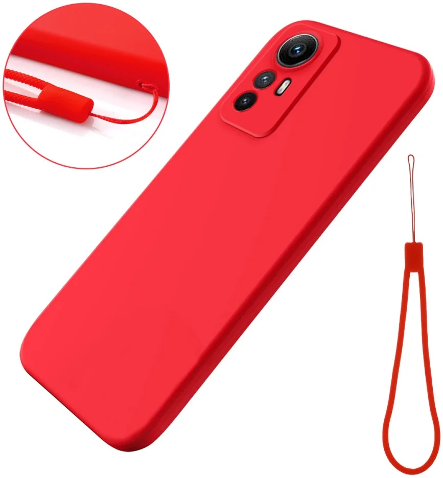 Xiaomi Redmi Note 12S Hoesje Siliconen Back Cover Rood afbeelding 4