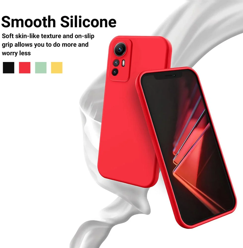Xiaomi Redmi Note 12S Hoesje Siliconen Back Cover Rood afbeelding 5