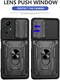 Xiaomi Redmi Note 12S Hoesje met Camera Slider en Kickstand Ring Zwart afbeelding 6