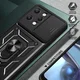 Xiaomi Redmi 12 Hoesje met Camera Slider en Kickstand Ring Zwart afbeelding 5
