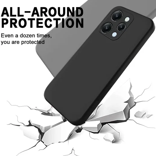 Xiaomi Redmi 12 Hoesje Siliconen Back Cover Zwart afbeelding 2