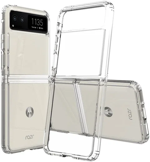 Motorola Razr 40 Hoesje Acryl Back Cover Transparant afbeelding 1