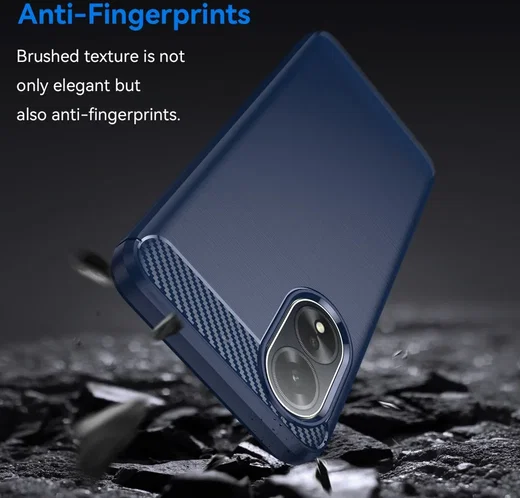 Oppo A18 / A38 Hoesje Geborsteld TPU Flexibele Back Cover Blauw afbeelding 5
