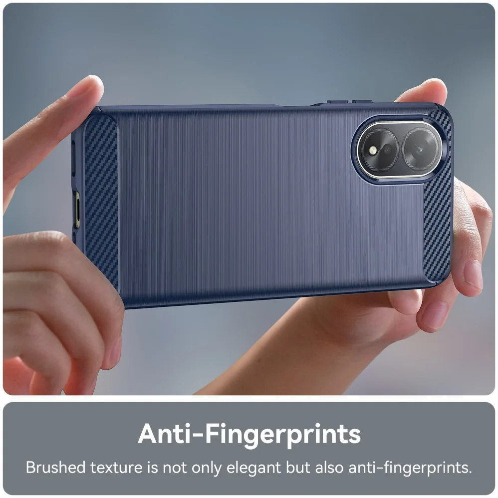 Oppo A18 / A38 Hoesje Geborsteld TPU Flexibele Back Cover Blauw afbeelding 7