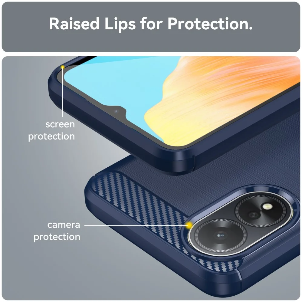 Oppo A18 / A38 Hoesje Geborsteld TPU Flexibele Back Cover Blauw afbeelding 8