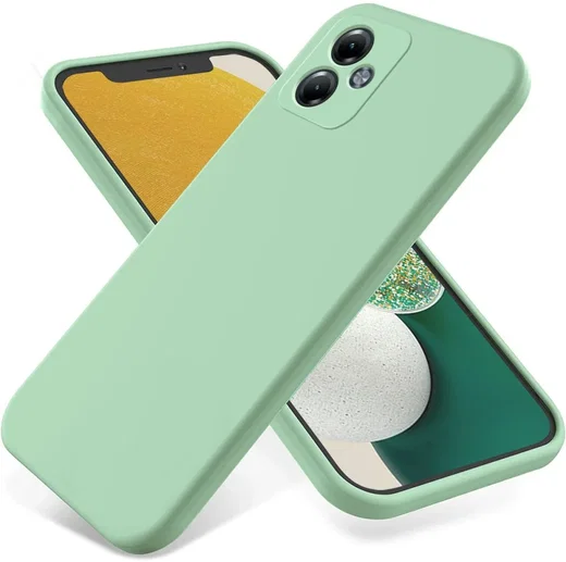 Motorola Moto G14 Hoesje Siliconen Back Cover Groen afbeelding 1