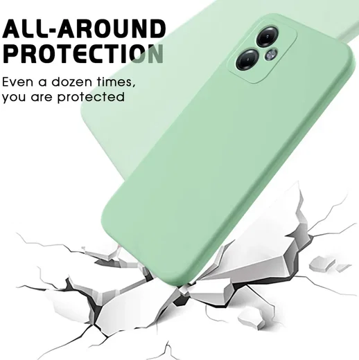 Motorola Moto G14 Hoesje Siliconen Back Cover Groen afbeelding 2