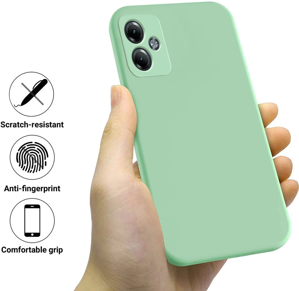 Motorola Moto G14 Hoesje Siliconen Back Cover Groen afbeelding 3