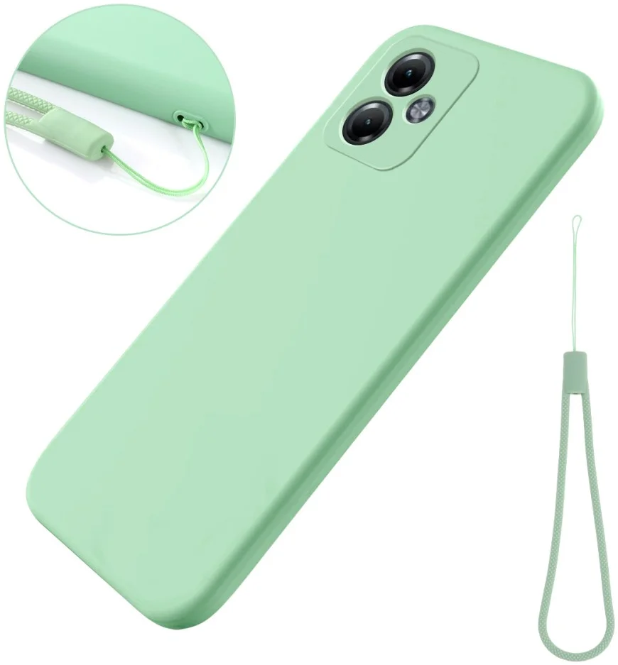 Motorola Moto G14 Hoesje Siliconen Back Cover Groen afbeelding 4