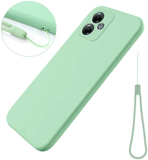 Motorola Moto G14 Hoesje Siliconen Back Cover Groen afbeelding 4