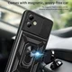 Motorola Moto G14 Hoesje met Camera Slider en Kickstand Ring Zwart afbeelding 3