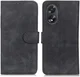 KHAZNEH Oppo A18 / A38 Hoesje Retro Wallet Book Case Zwart afbeelding 2