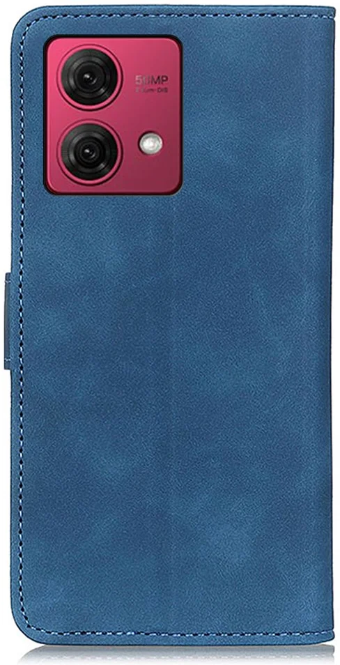 KHAZNEH Motorola Moto G84 Hoesje Retro Wallet Book Case Blauw afbeelding 8