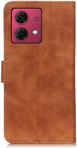 KHAZNEH Mototola Moto G84 Hoesje Retro Wallet Book Case Bruin afbeelding 8