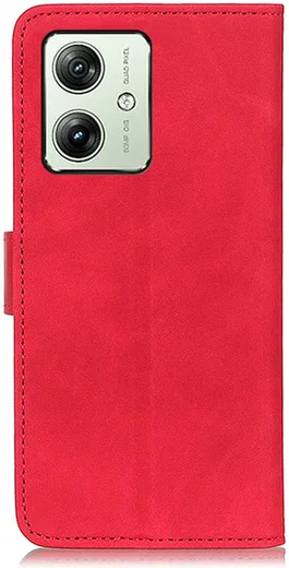 KHAZNEH Motorola Moto G54 Hoesje Retro Wallet Book Case Rood afbeelding 8