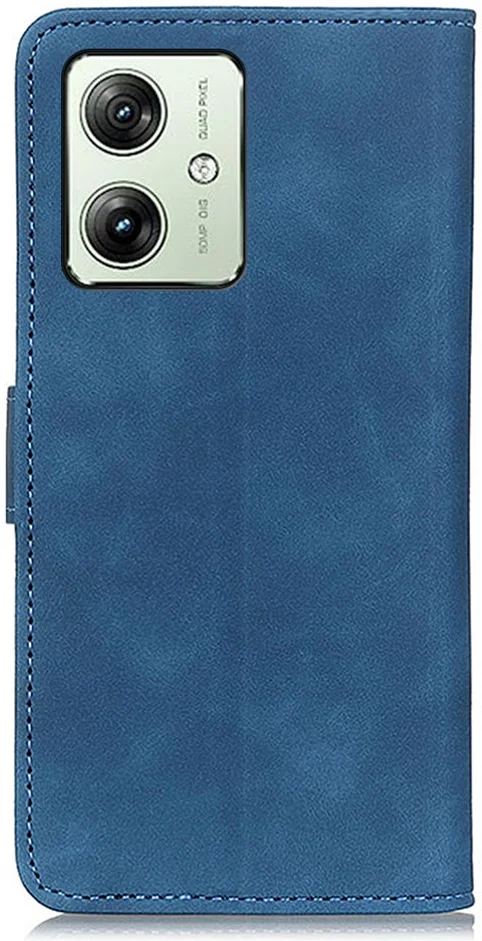 KHAZNEH Motorola Moto G54 Hoesje Retro Wallet Book Case Blauw afbeelding 8