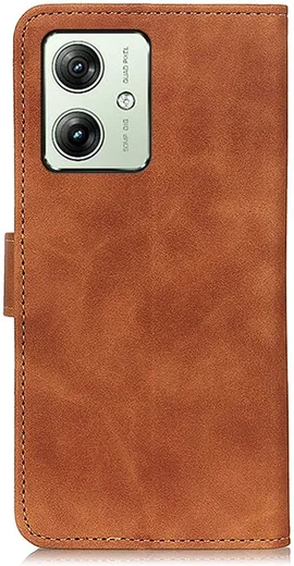 KHAZNEH Motorola Moto G54 Hoesje Retro Wallet Book Case Bruin afbeelding 8