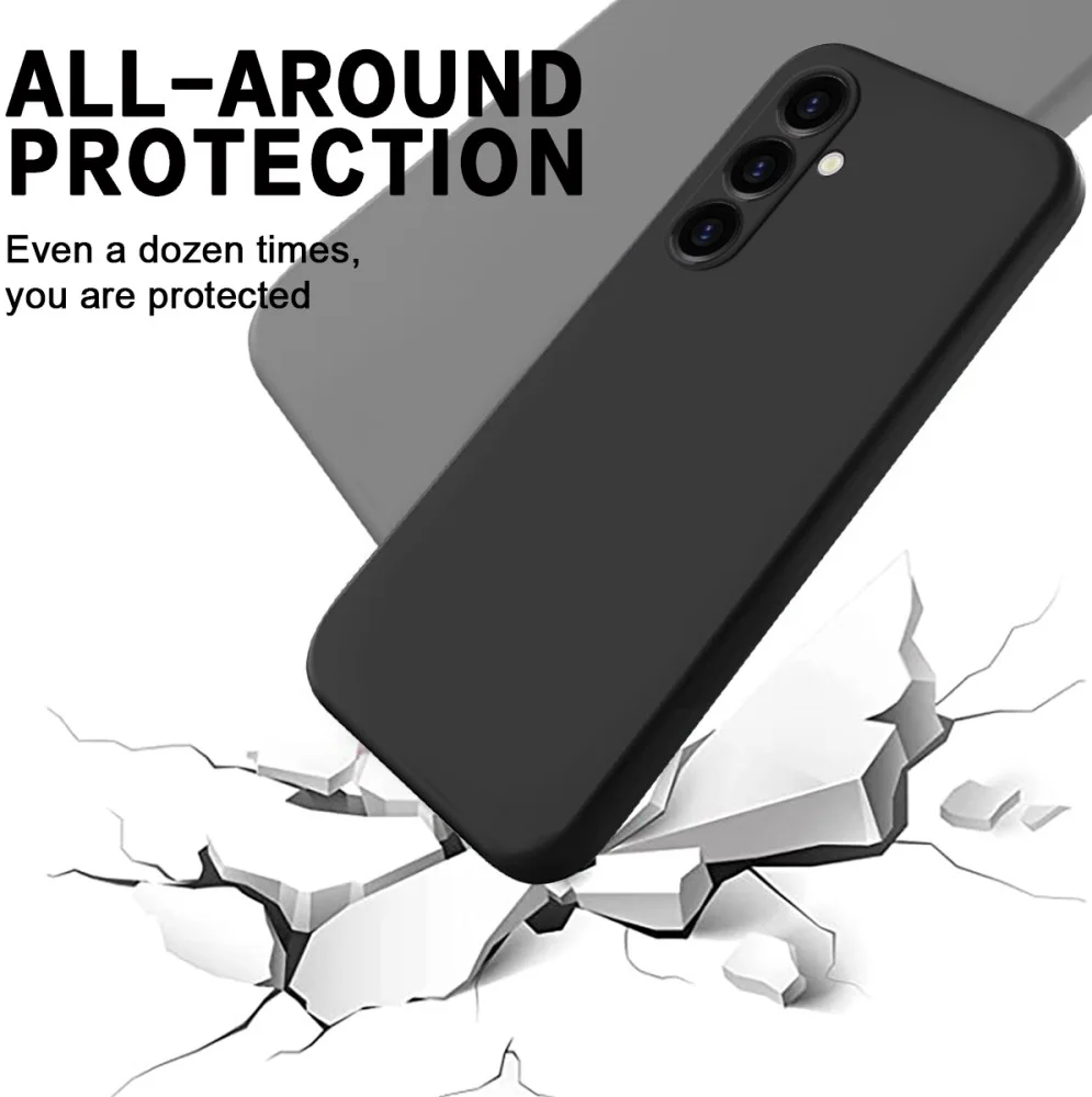 Samsung Galaxy A05s Hoesje Siliconen Back Cover Zwart afbeelding 3