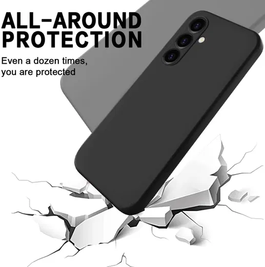 Samsung Galaxy A05s Hoesje Siliconen Back Cover Zwart afbeelding 3