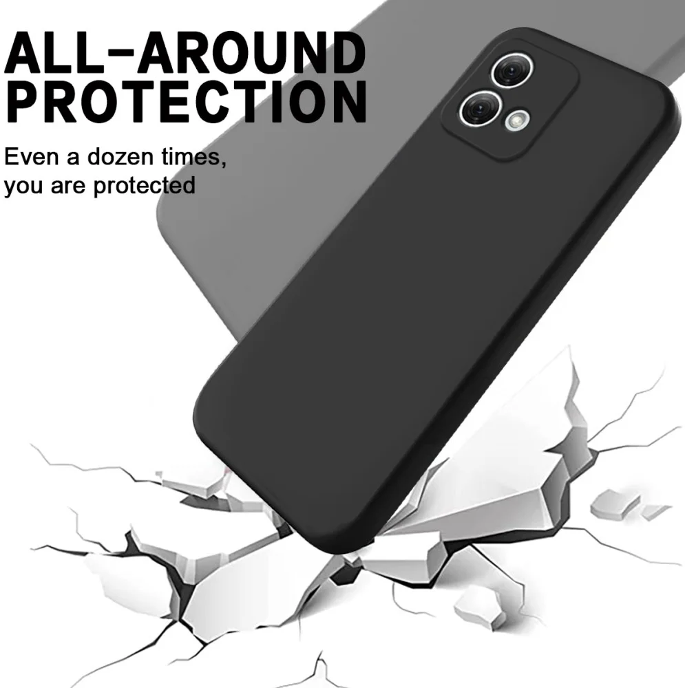 Motorola Moto G84 Hoesje Siliconen Back Cover Zwart afbeelding 2