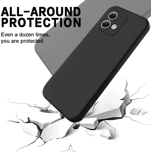 Motorola Moto G84 Hoesje Siliconen Back Cover Zwart afbeelding 2