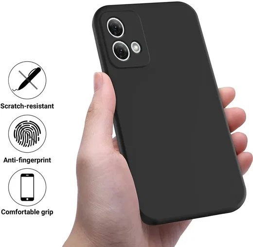 Motorola Moto G84 Hoesje Siliconen Back Cover Zwart afbeelding 3