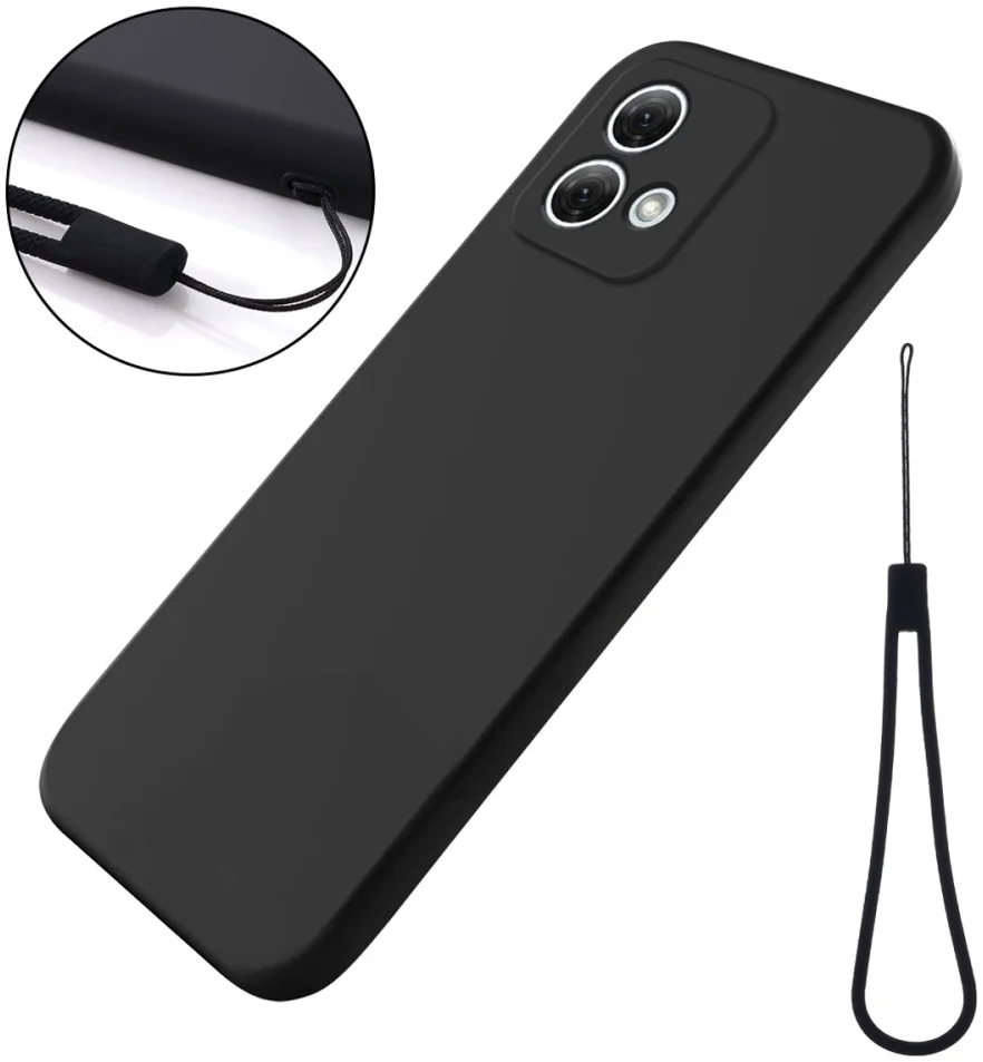Motorola Moto G84 Hoesje Siliconen Back Cover Zwart afbeelding 4