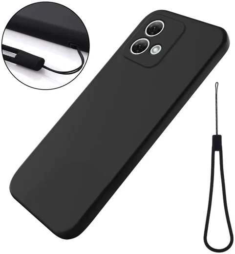 Motorola Moto G84 Hoesje Siliconen Back Cover Zwart afbeelding 4