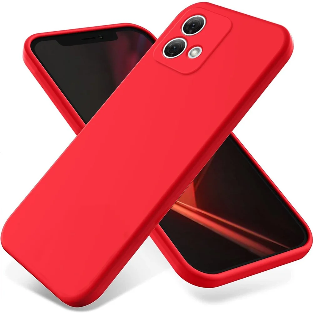Motorola Moto G84 Hoesje Siliconen Back Cover Rood afbeelding 1
