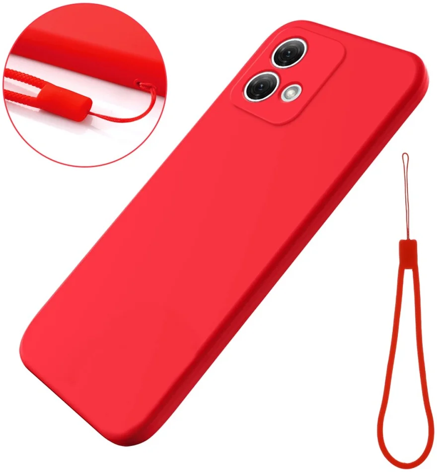 Motorola Moto G84 Hoesje Siliconen Back Cover Rood afbeelding 4