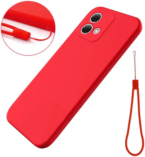 Motorola Moto G84 Hoesje Siliconen Back Cover Rood afbeelding 4
