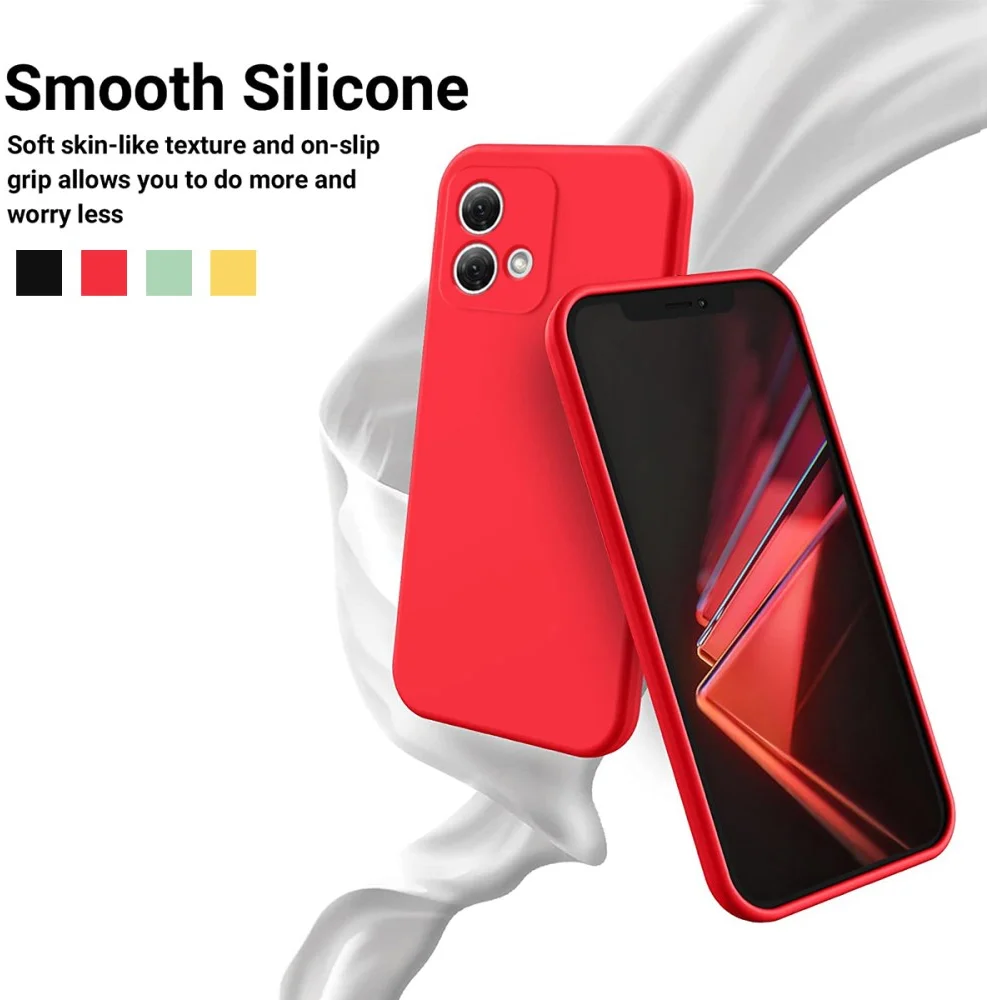 Motorola Moto G84 Hoesje Siliconen Back Cover Rood afbeelding 5