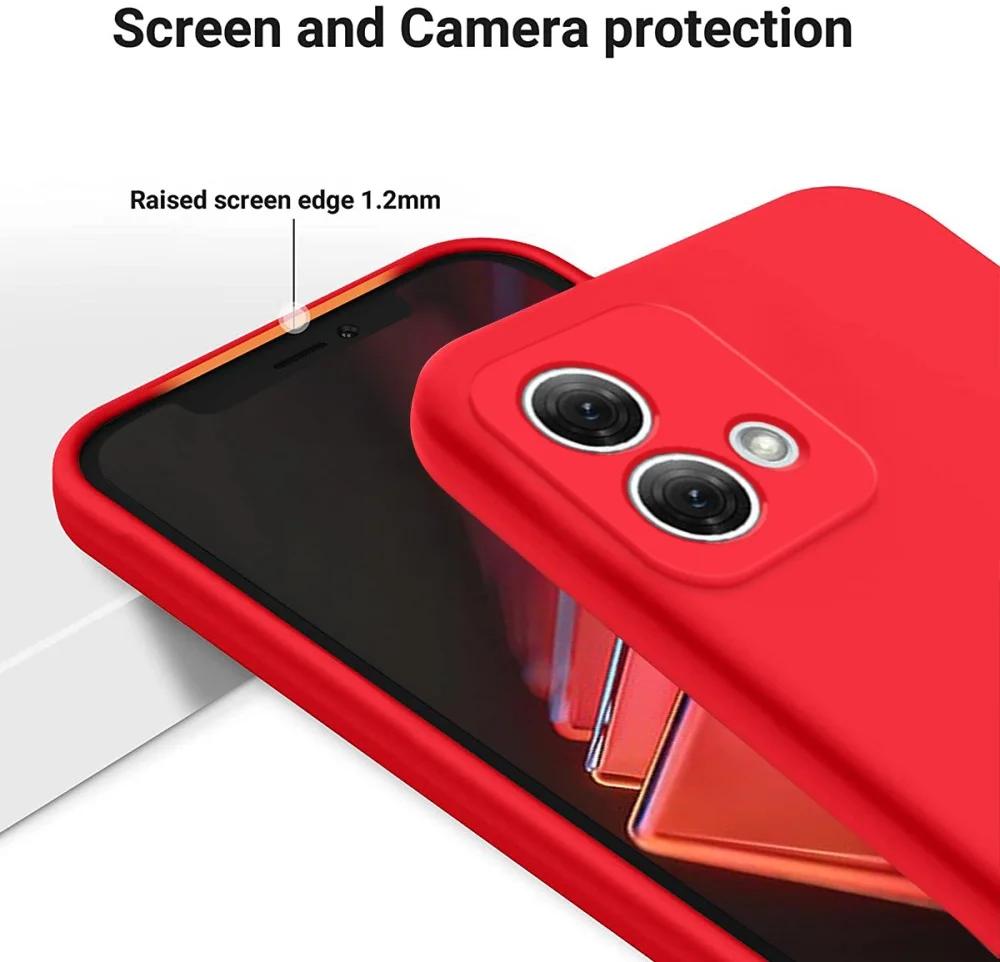 Motorola Moto G84 Hoesje Siliconen Back Cover Rood afbeelding 6