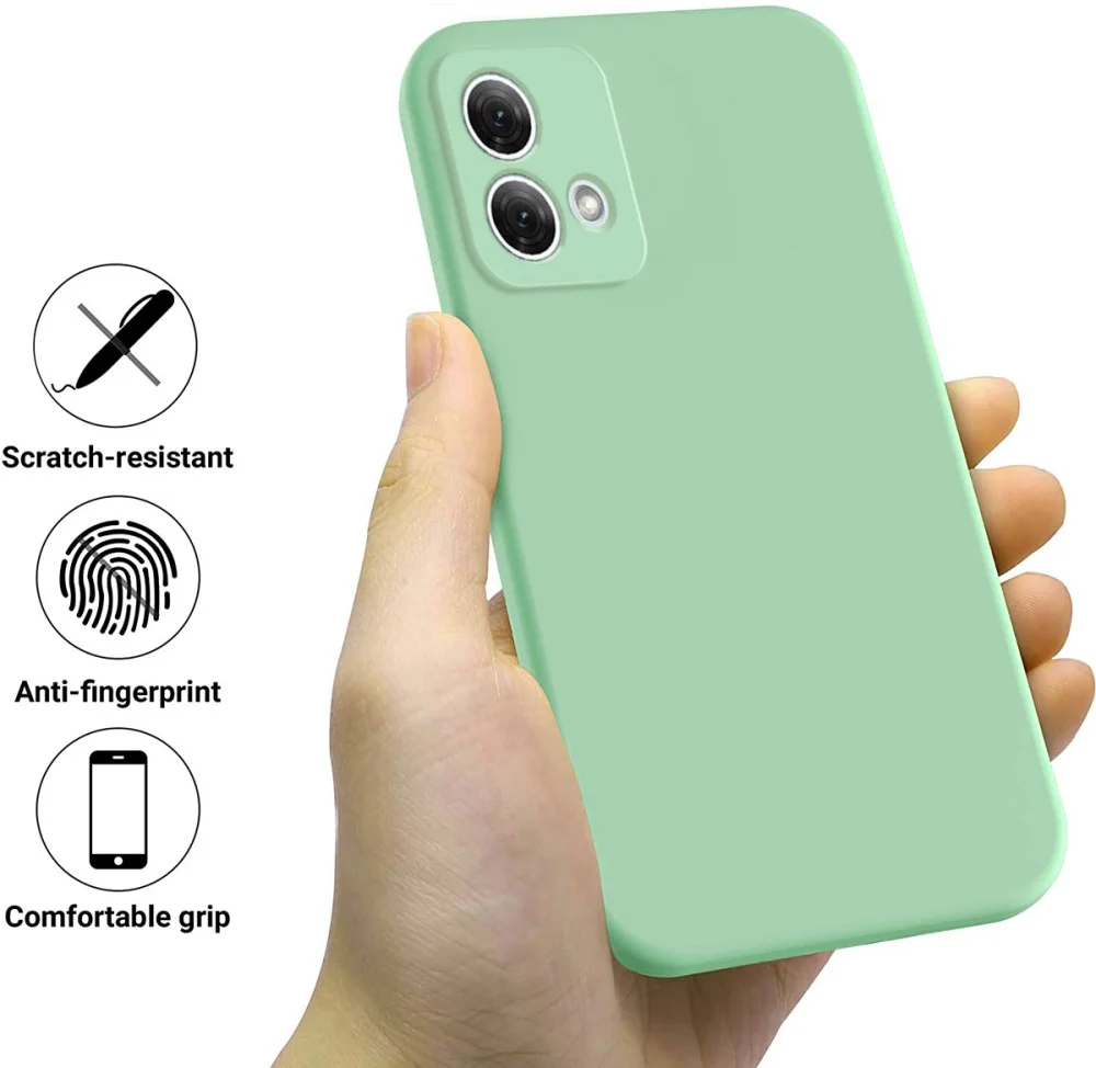 Motorola Moto G84 Hoesje Siliconen Back Cover Groen afbeelding 3