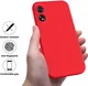 Oppo A18 / A38 Hoesje Siliconen Back Cover Rood afbeelding 3