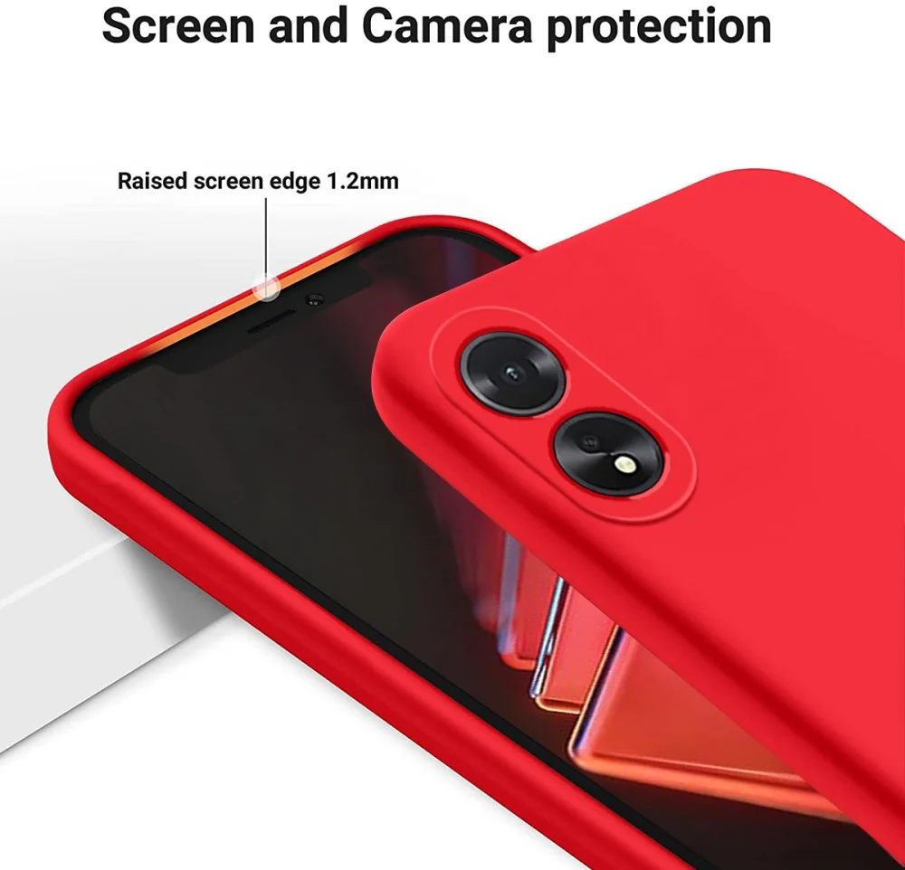 Oppo A18 / A38 Hoesje Siliconen Back Cover Rood afbeelding 6