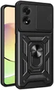 Oppo A18 / A38 Hoesje met Camera Slider en Kickstand Ring Zwart