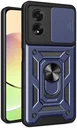 Oppo A18 / A38 Hoesje met Camera Slider en Kickstand Ring Blauw