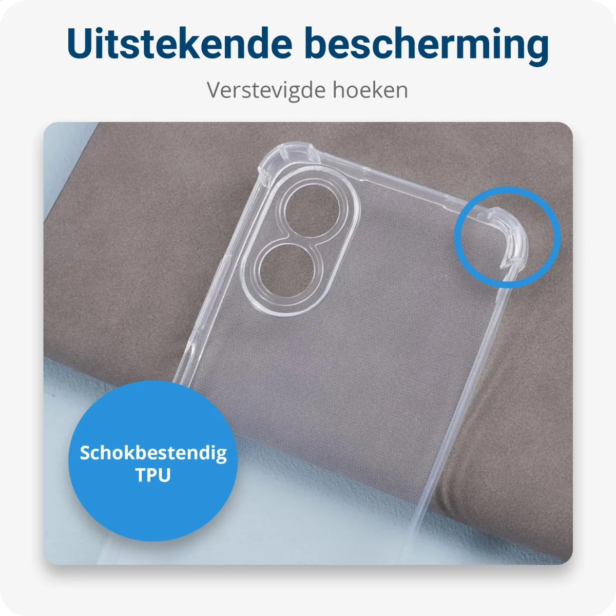 Oppo A18 / A38 Hoesje met Koord Schokbestendig TPU Transparant afbeelding 2