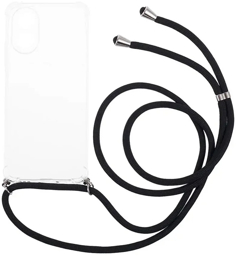 Oppo A18 / A38 Hoesje met Koord Schokbestendig TPU Transparant afbeelding 1