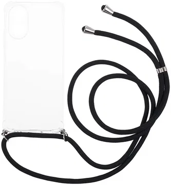Oppo A18 / A38 Hoesje met Koord Schokbestendig TPU Transparant