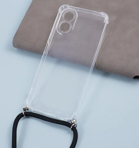 Oppo A18 / A38 Hoesje met Koord Schokbestendig TPU Transparant afbeelding 7