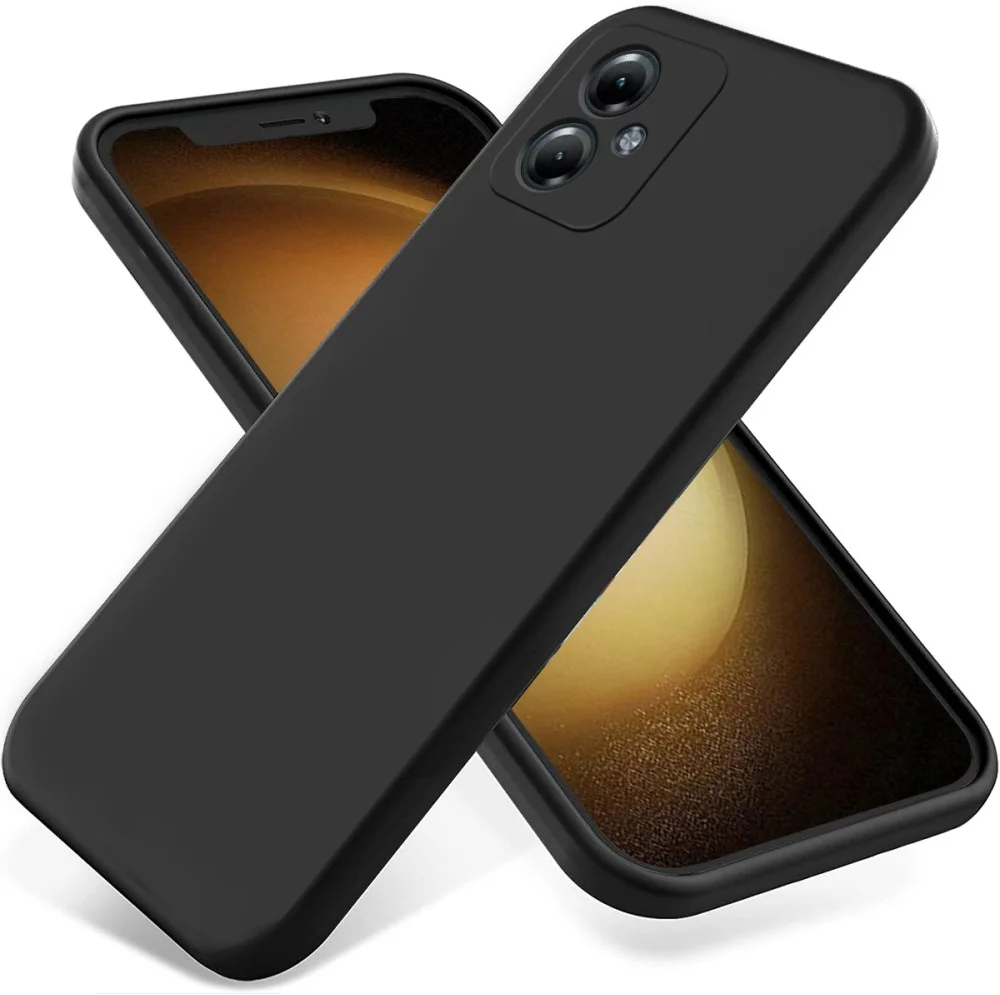 Motorola Moto G54 Hoesje Siliconen Back Cover Zwart afbeelding 1