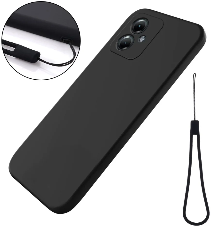 Motorola Moto G54 Hoesje Siliconen Back Cover Zwart afbeelding 4